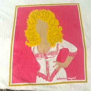 Dolly Pardon WWDD distressed soft tshirt. Relaxed fit